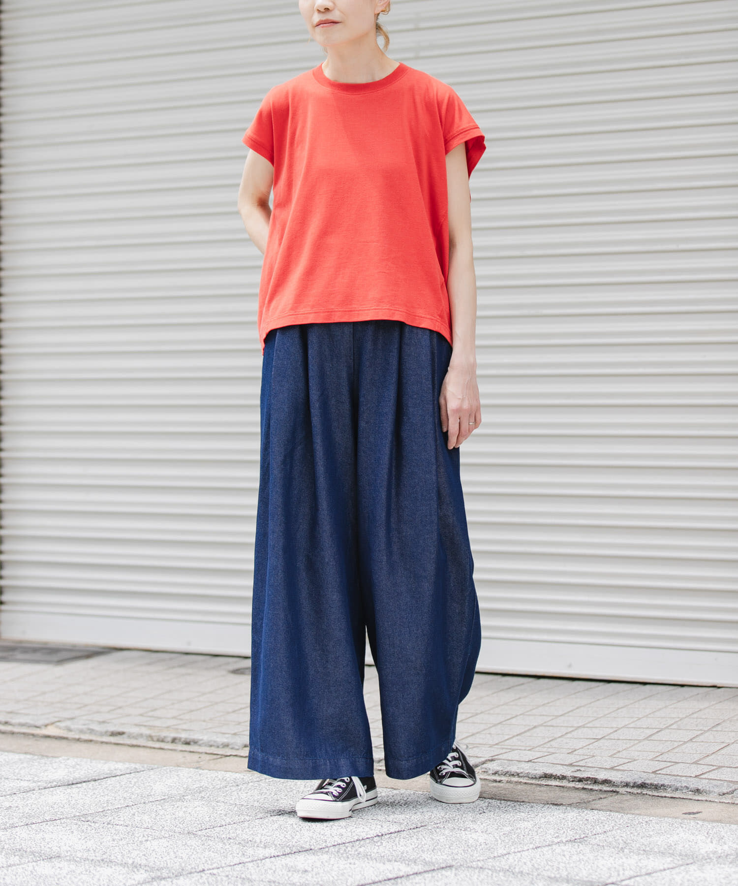 URBAN RESEARCH DOORS「FORK&SPOON　セルロースデニムワイドパンツ」|デニム|