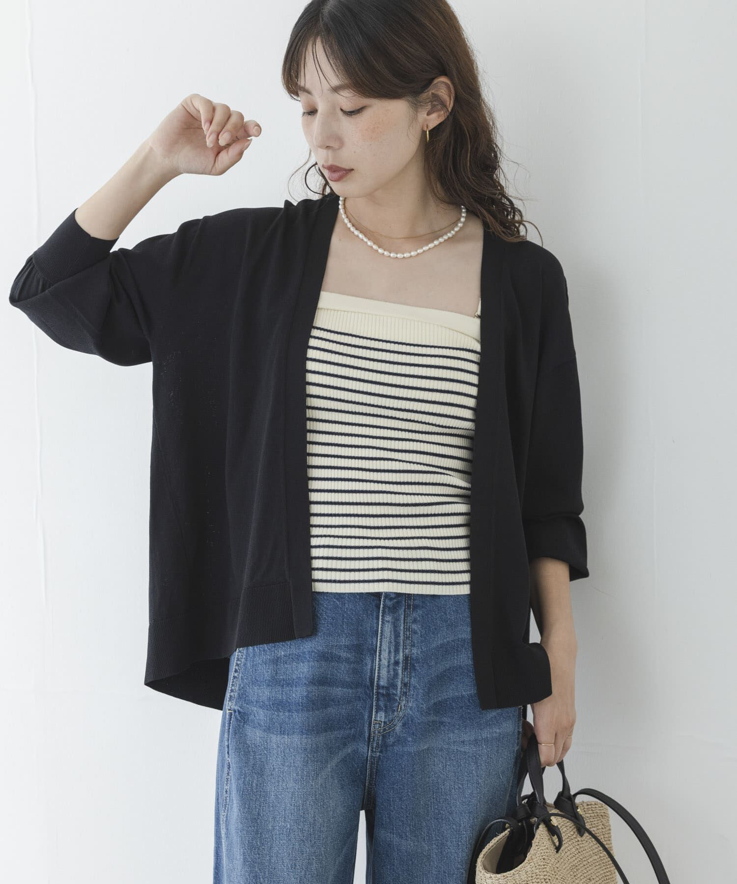 Sonny Label 「『WEB限定』アイスサマーUVカットニットカーディガン」|カーディガン|ブラック