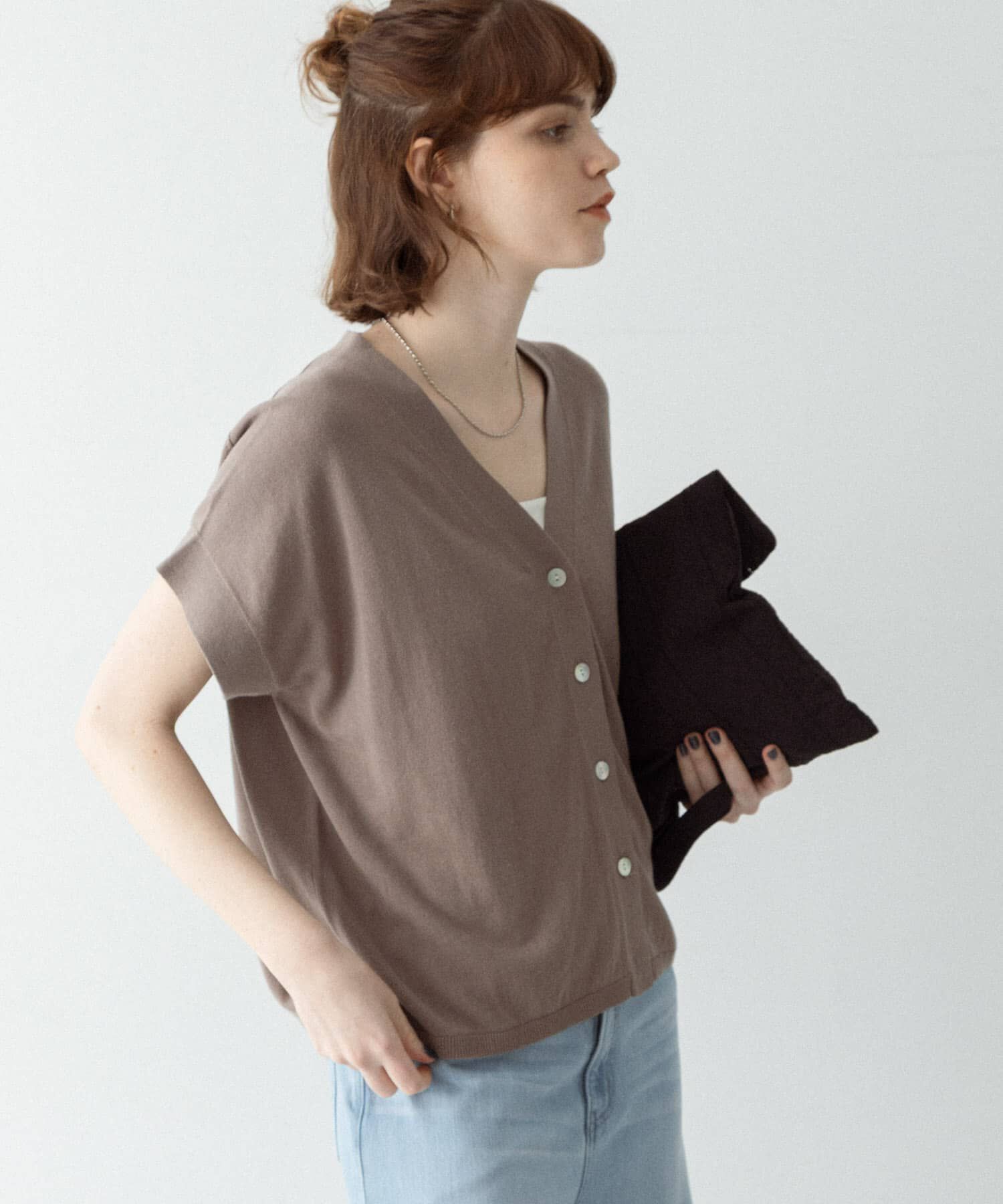 Sonny Label 「クールミストフレンチニットカーディガン」|カーディガン|グレー系その他