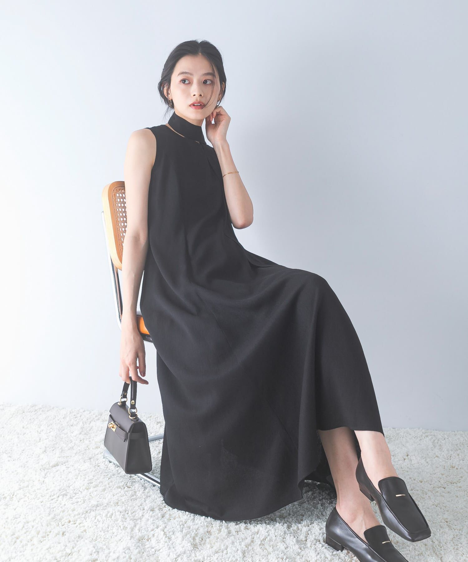URBAN RESEARCH ROSSO「ベルト付フレアシルエットロングドレス」|その他|