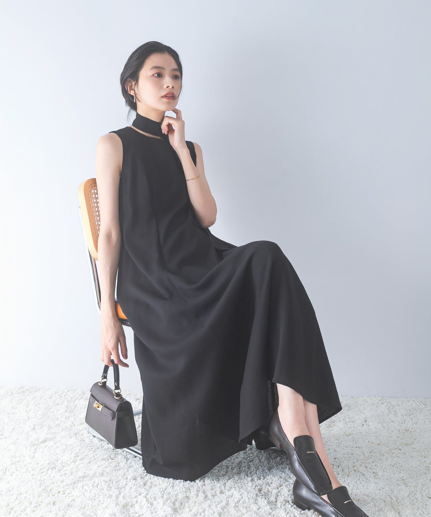 URBAN RESEARCH ROSSO「ベルト付フレアシルエットロングドレス」|その他|