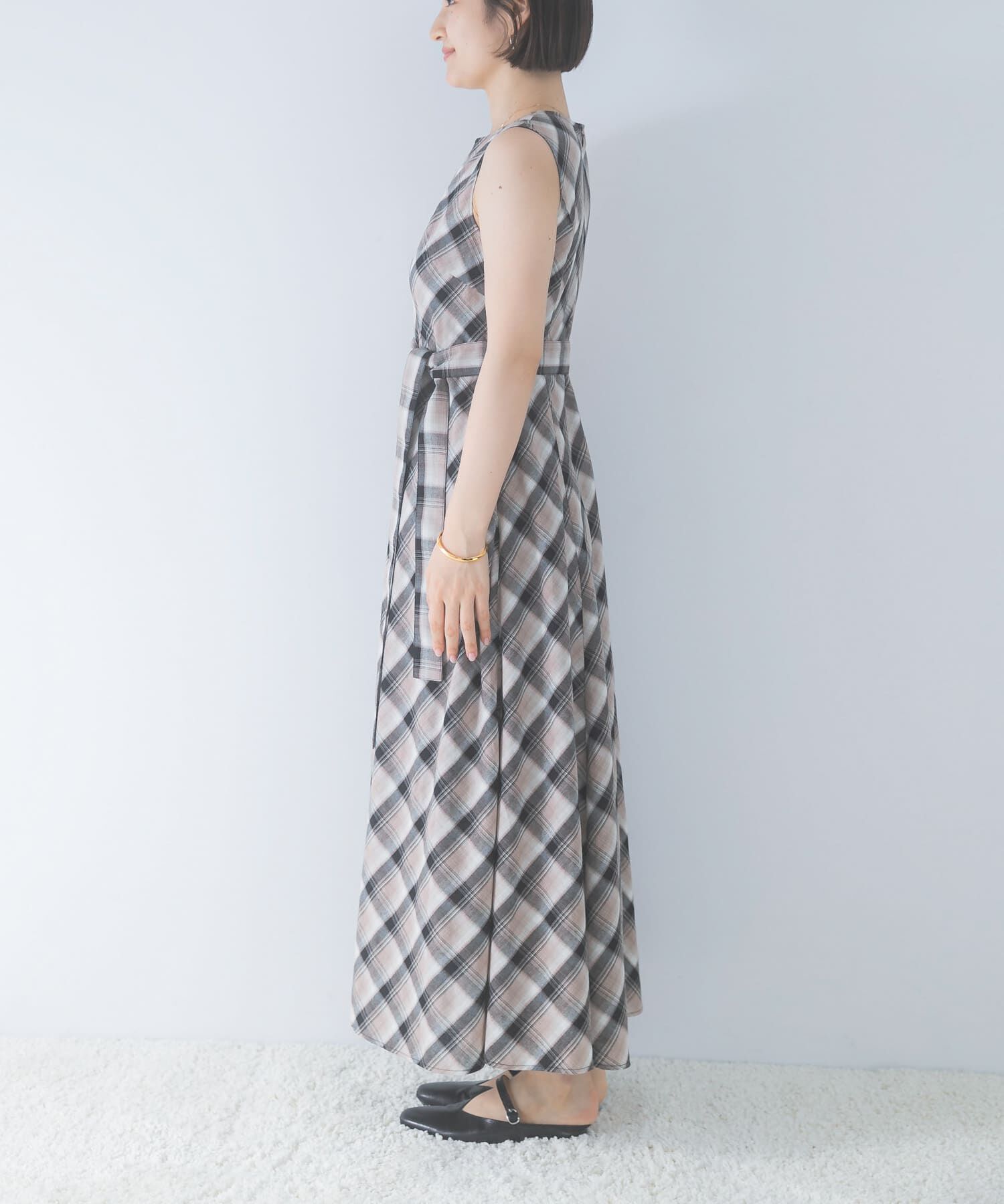 URBAN RESEARCH ROSSO「ベルト付フレアシルエットロングドレス」|その他|