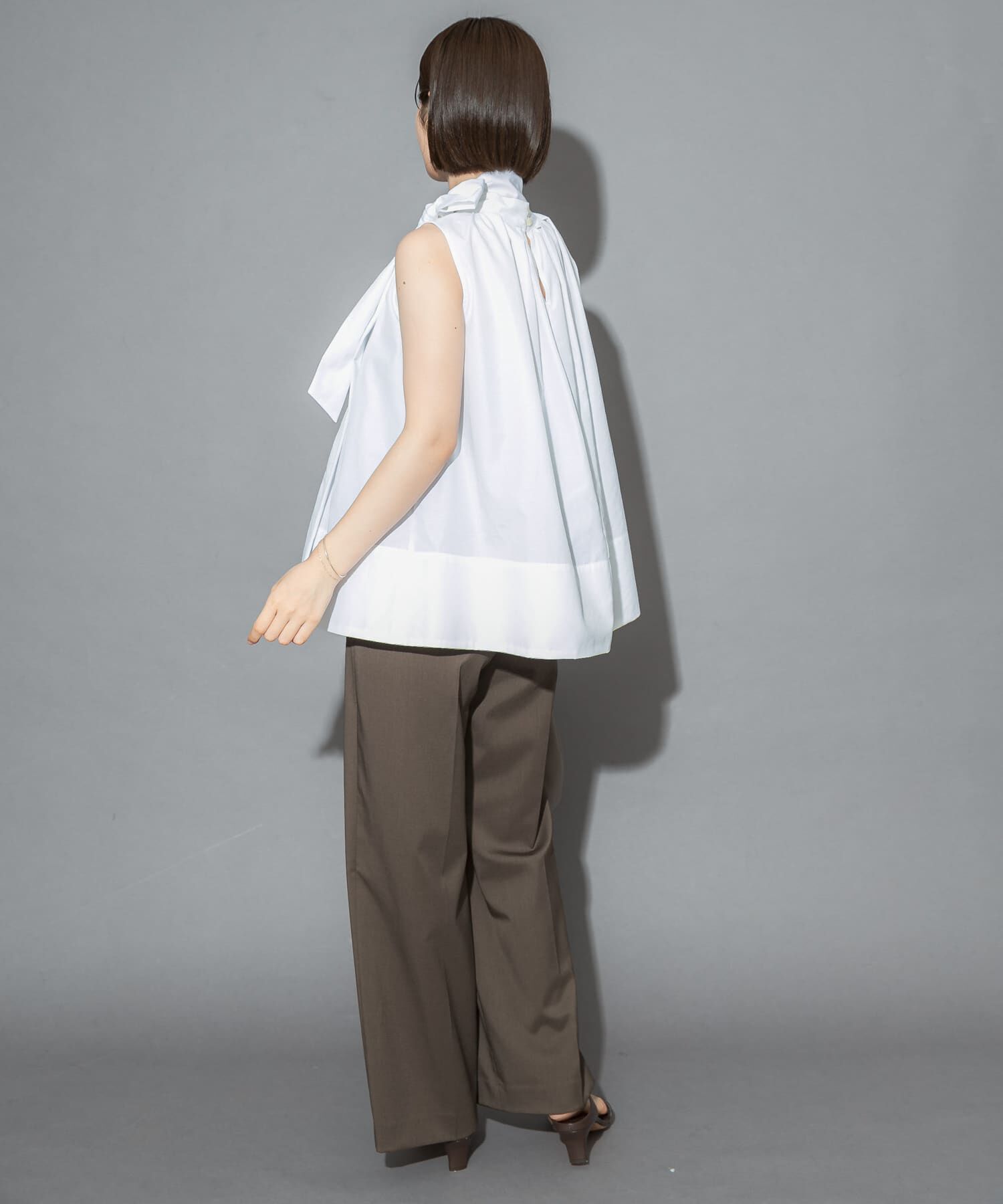 URBAN RESEARCH ROSSO「ウエストマークハイネックシャツブラウス」|シャツ・ブラウス|