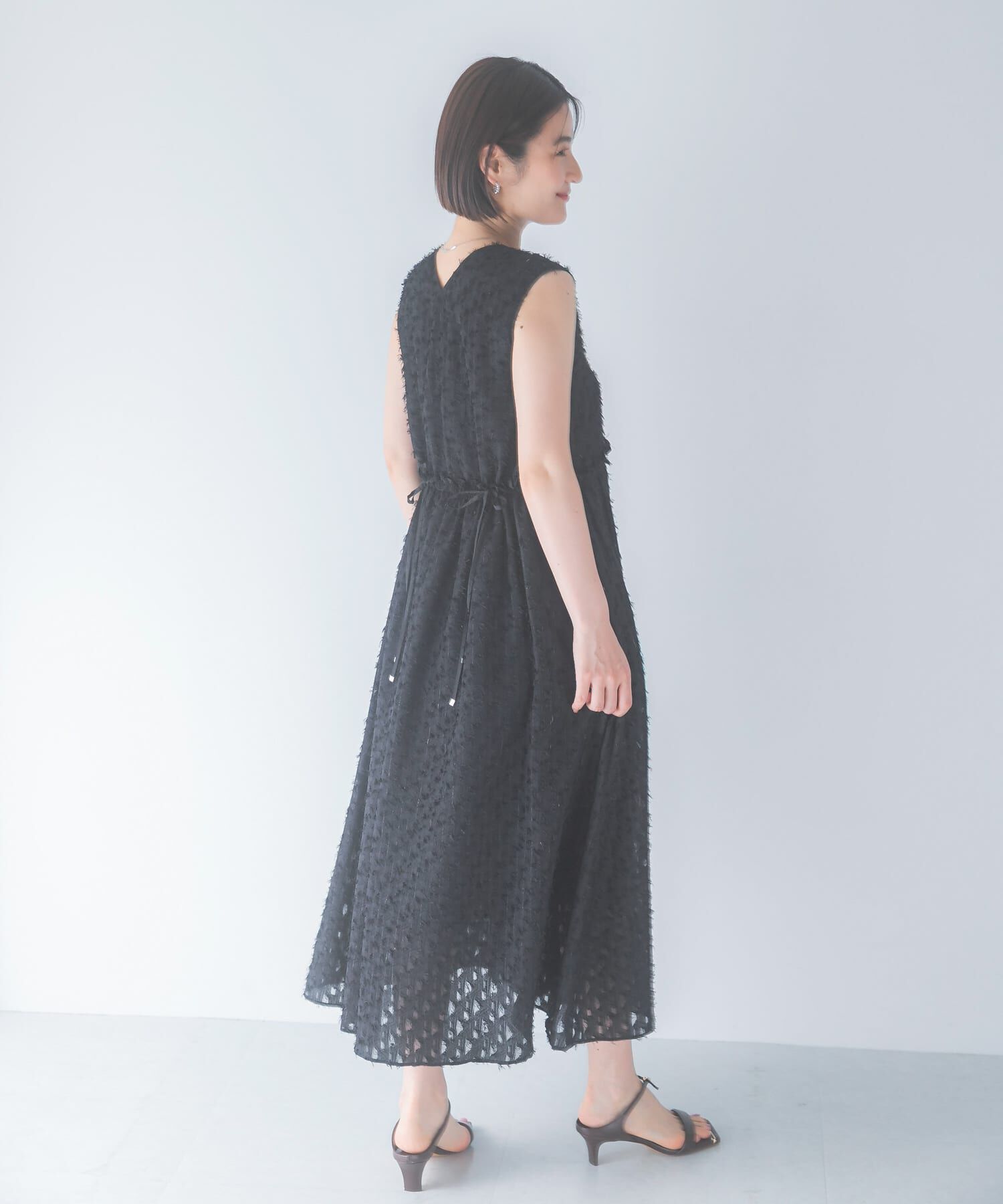 URBAN RESEARCH ROSSO「カットジャガードVネックワンピース」|ワンピース|