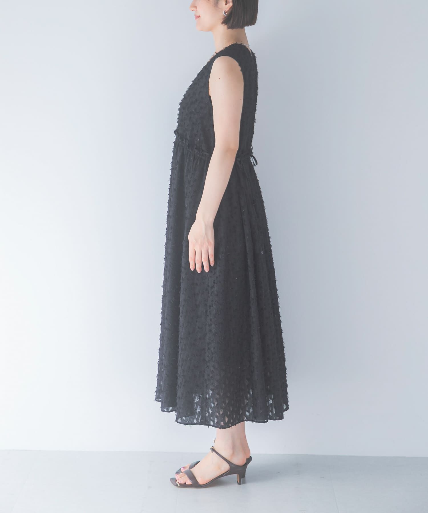 URBAN RESEARCH ROSSO「カットジャガードVネックワンピース」|ワンピース|