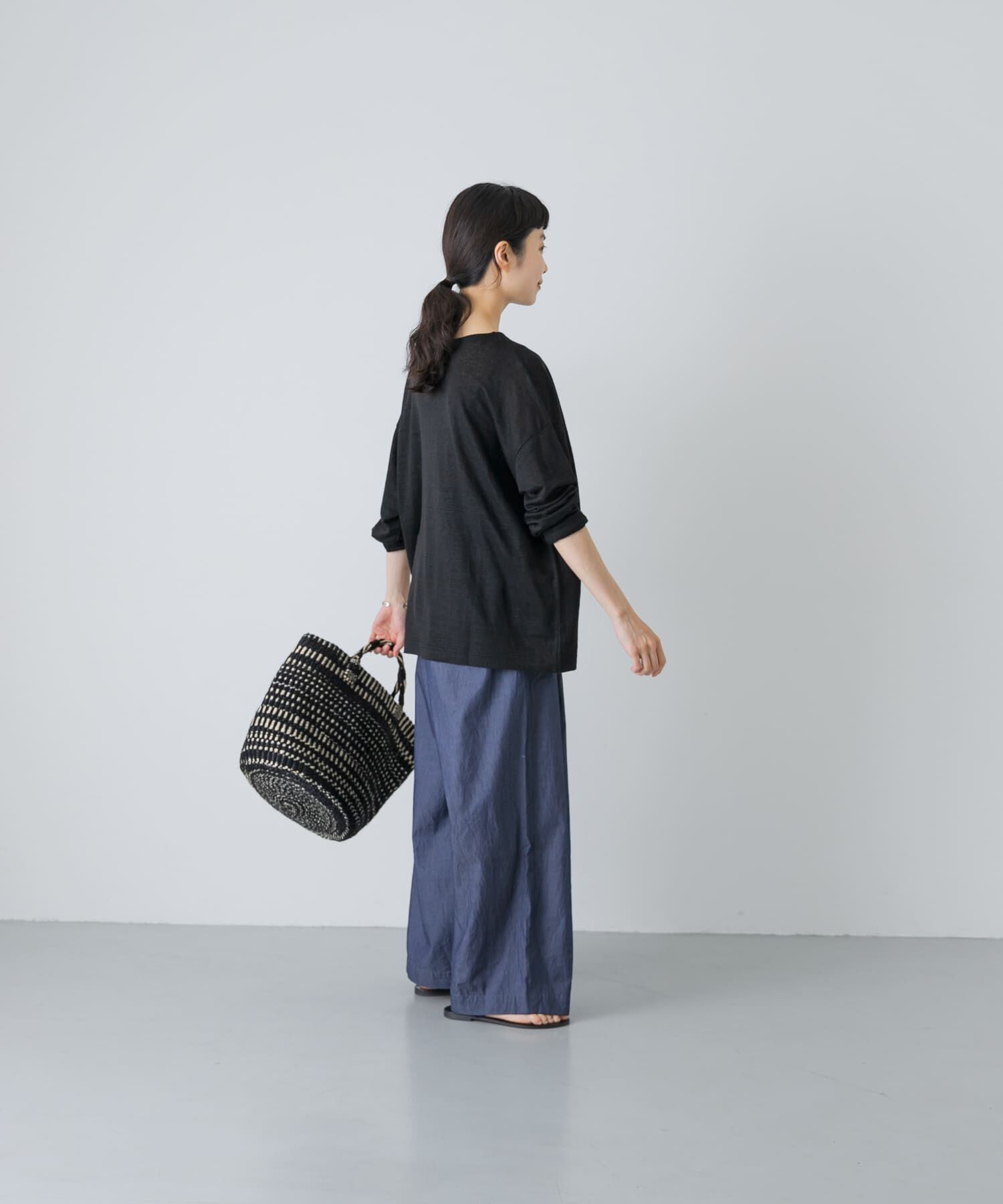 かぐれ「リネンボートネックカットソー」|Tシャツ・カットソー|