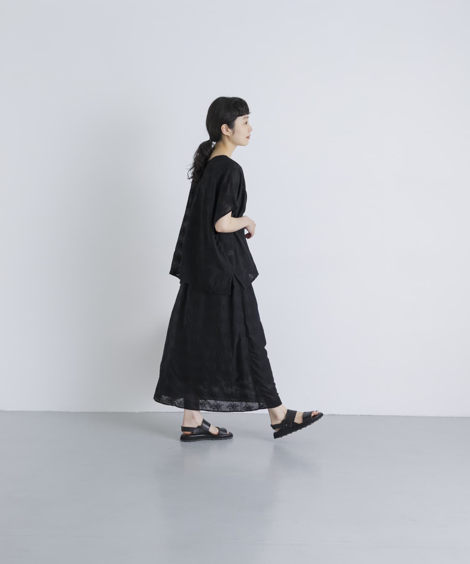 かぐれ「コットンガーゼ刺繍2WAYブラウス」|シャツ・ブラウス|