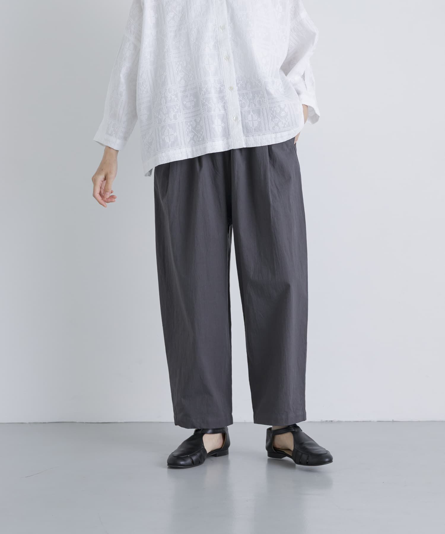 かぐれ「コットンワッシャーサルエルパンツ」|その他|チャコールグレー