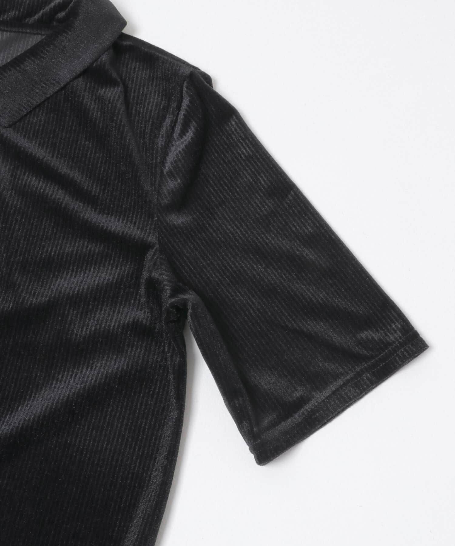 URBAN RESEARCH ROSSO「シアーストライプベロアポロカットソー」|Tシャツ・カットソー|