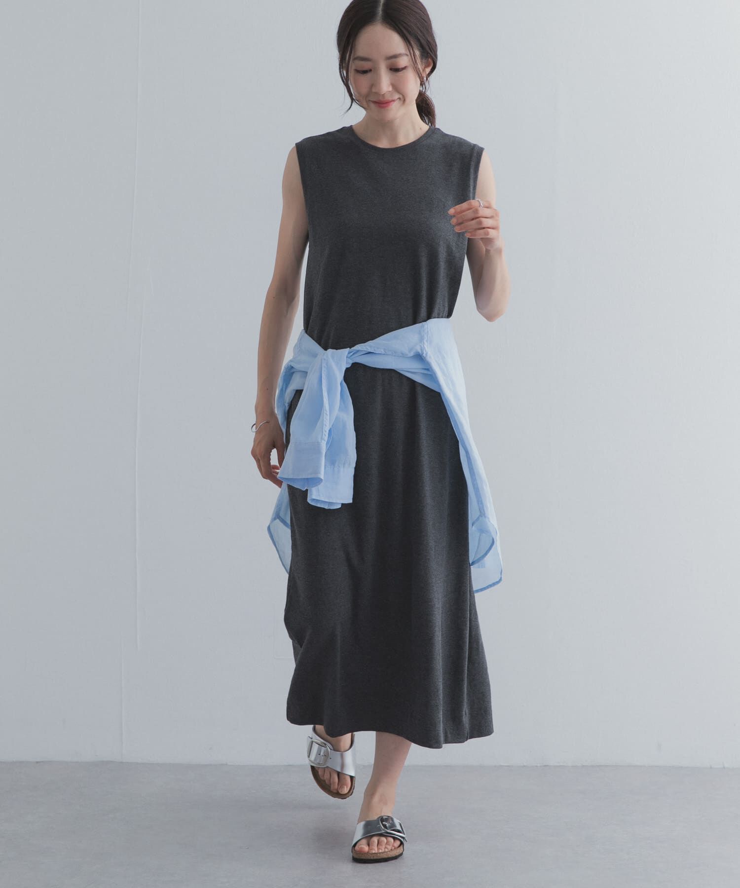 URBAN RESEARCH DOORS「ノースリーブカットリブワンピース」|ワンピース|