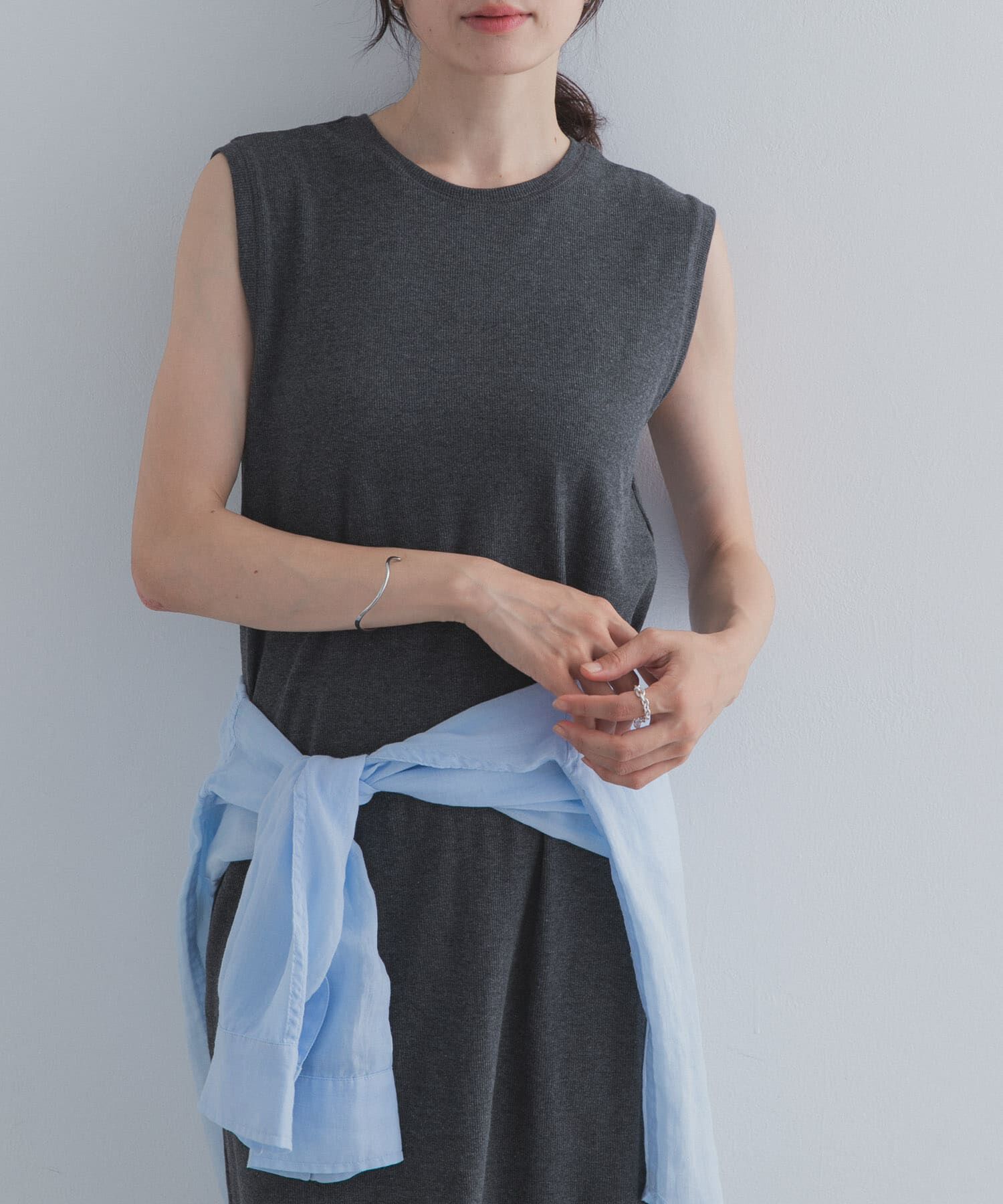URBAN RESEARCH DOORS「ノースリーブカットリブワンピース」|ワンピース|