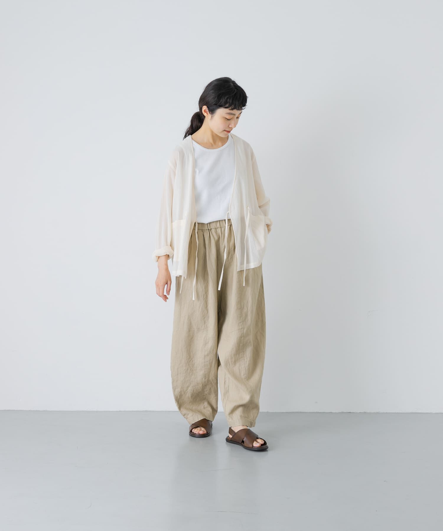 かぐれ「シアーカシュクールカーデシャツ」|シャツ・ブラウス|