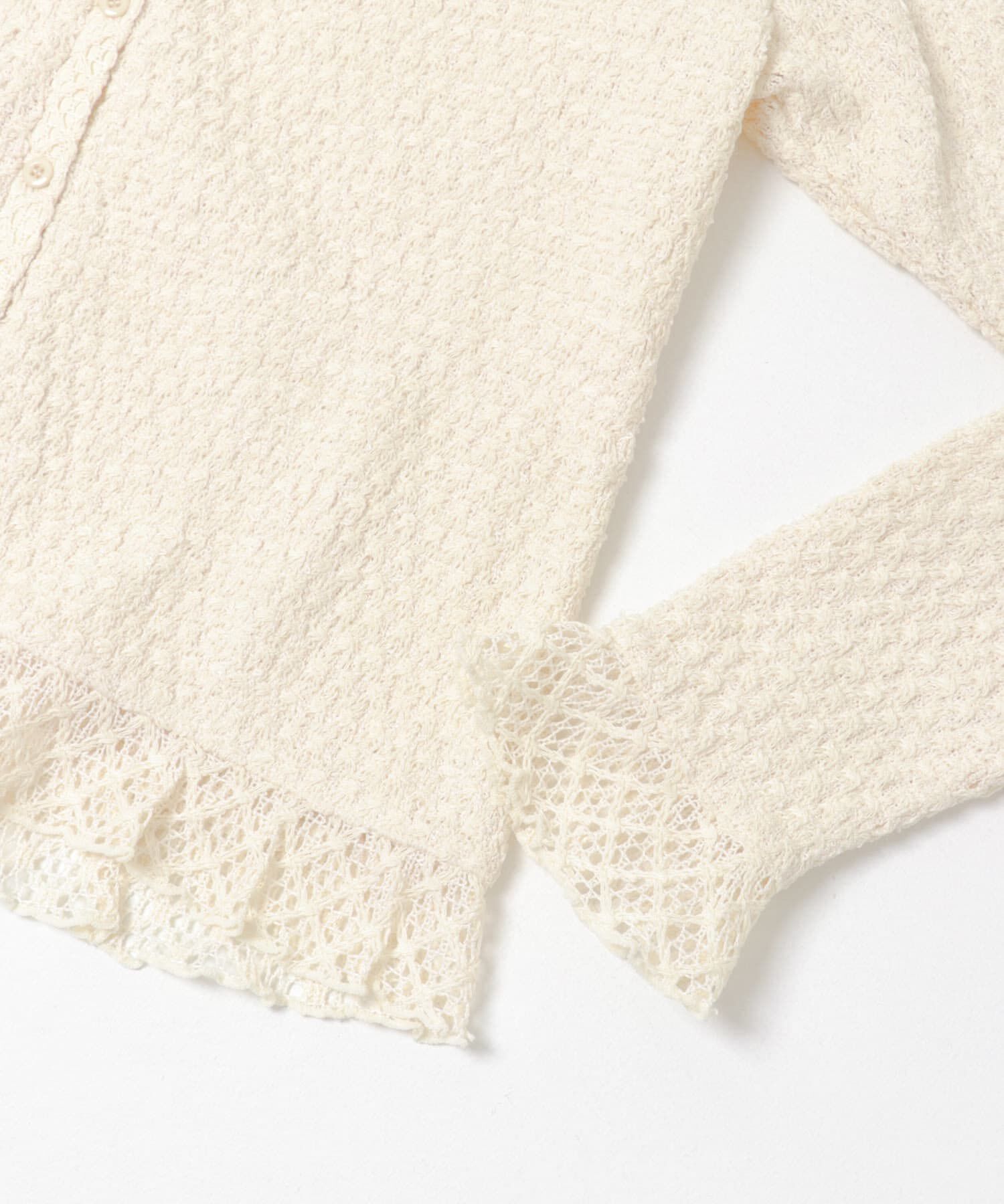 Sonny Label 「『WEB限定』レースシャーリングフリルカットソー」|Tシャツ・カットソー|