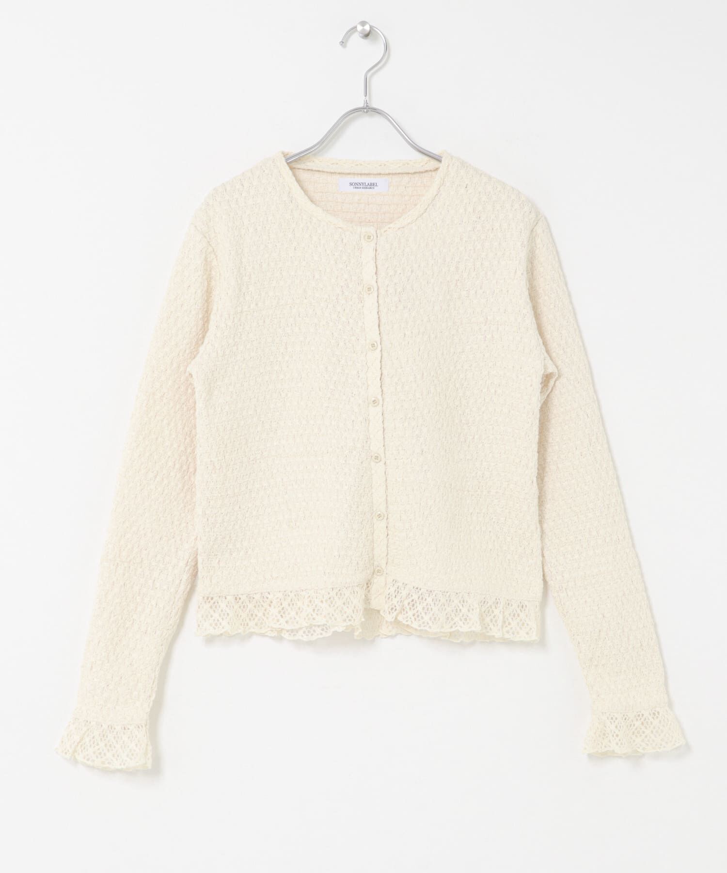 Sonny Label 「『WEB限定』レースシャーリングフリルカットソー」|Tシャツ・カットソー|