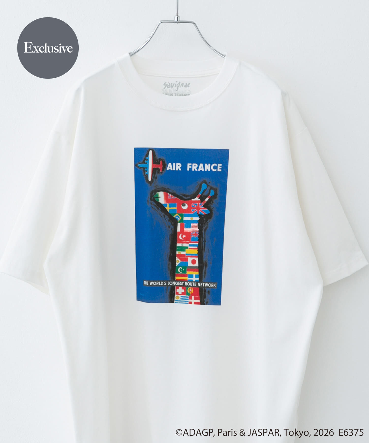 URBAN RESEARCH DOORS「『別注』Savignac&times;DOORS　プリントTシャツ」|Tシャツ・カットソー|オフホワイト