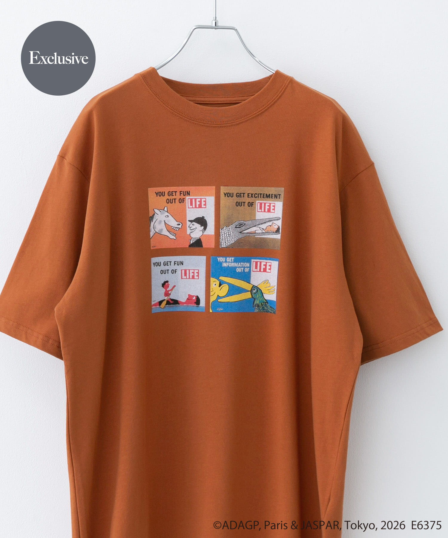 URBAN RESEARCH DOORS「『別注』Savignac&times;DOORS　プリントTシャツ」|Tシャツ・カットソー|オレンジ
