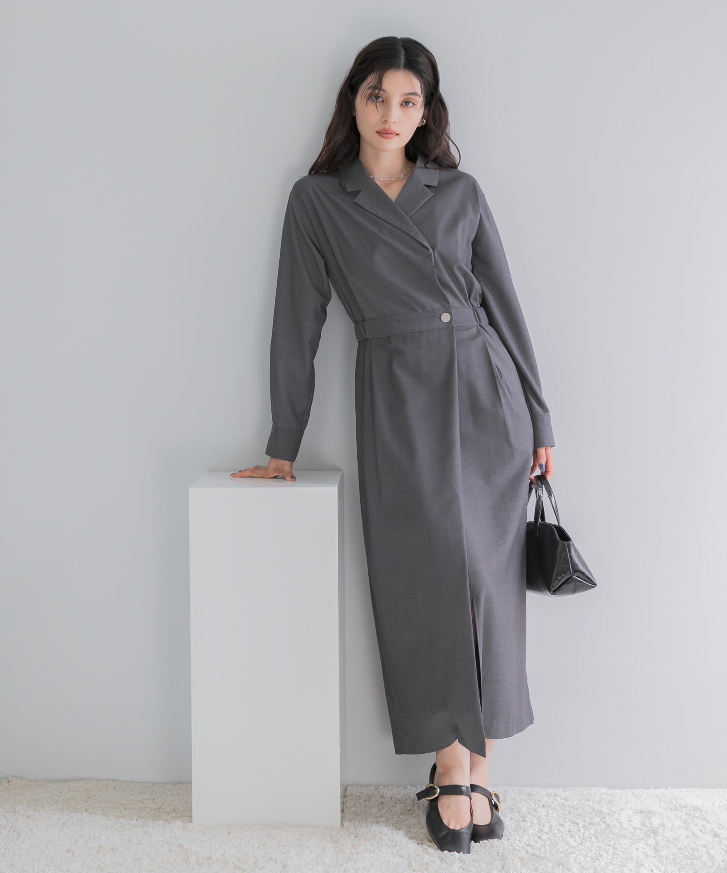URBAN RESEARCH ROSSO「カシュクールデザインウーステッドワンピース」|ワンピース|
