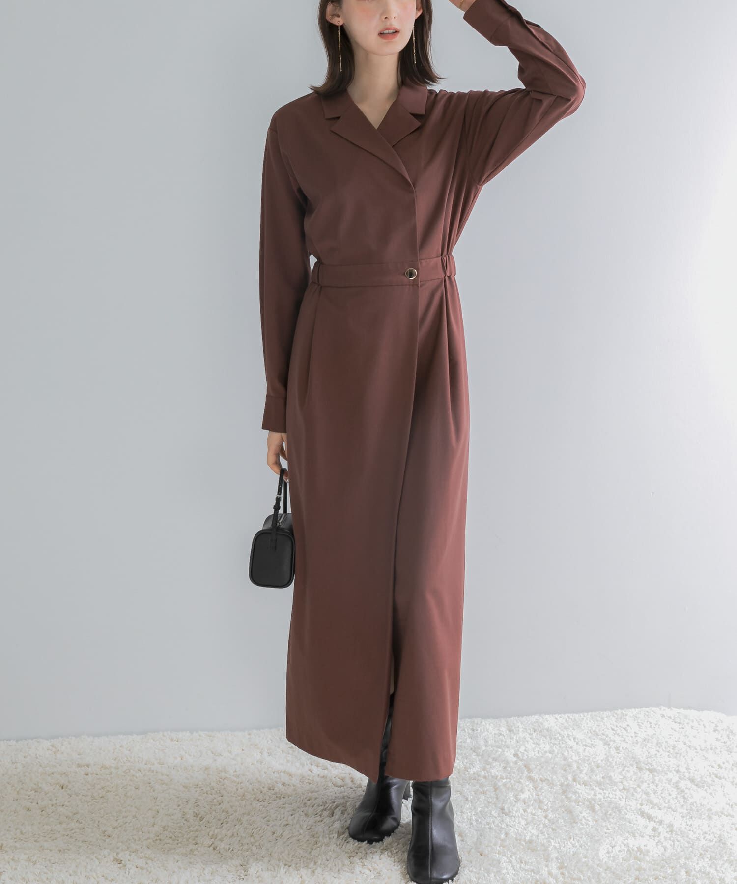 URBAN RESEARCH ROSSO「カシュクールデザインウーステッドワンピース」|ワンピース|