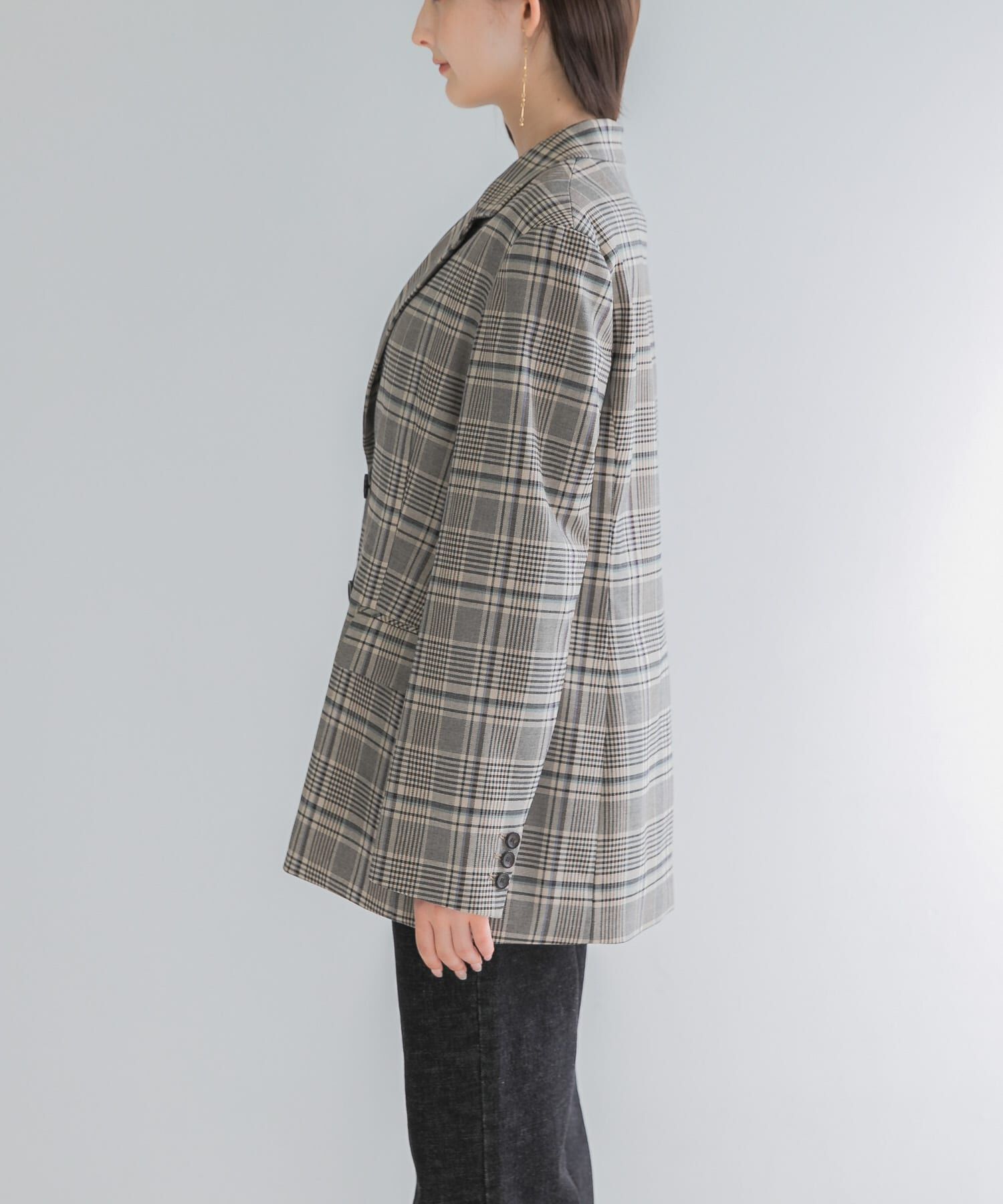 URBAN RESEARCH ROSSO「チェックテーラードフォルムジャケット」|その他|