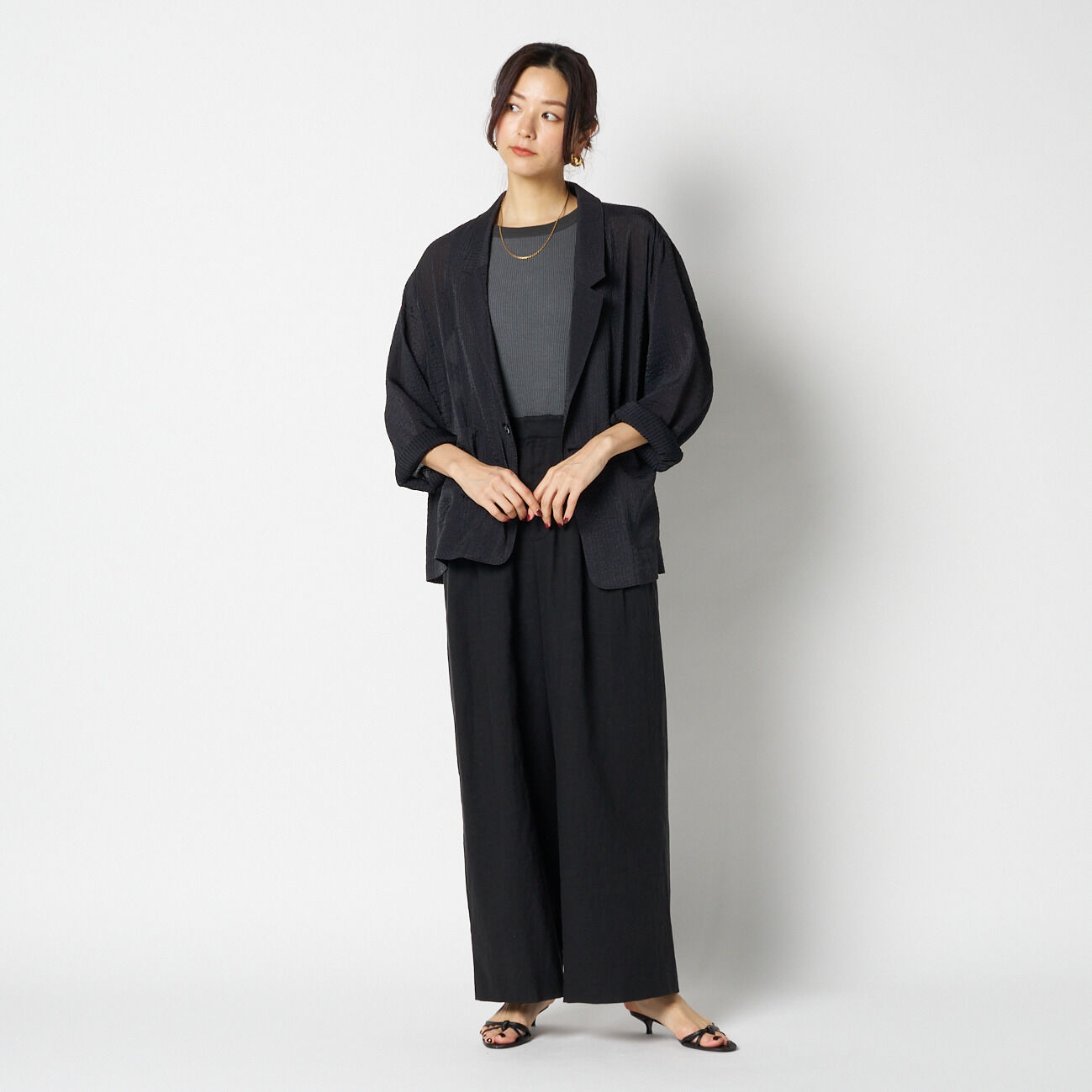 HELIOPOLE「HELIOPOLE SHEER DOBBY STRIPE JACKET」|デニムジャケット|