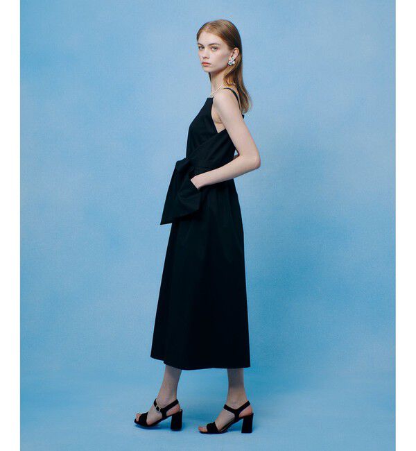 LOULOU WILLOUGHBY「コットンサテンエプロンワンピース」|ワンピース|