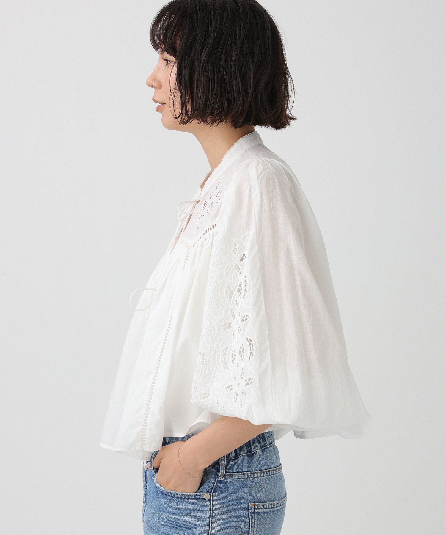 BABYLONE「カットワーク刺繍ブラウス」|シャツ・ブラウス|