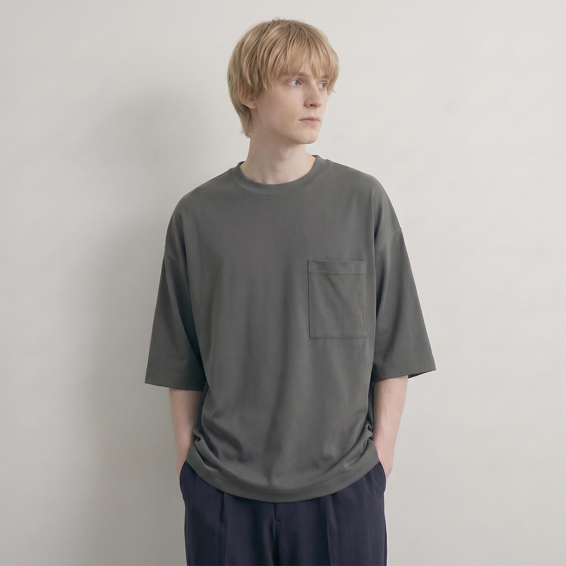 tk.TAKEO KIKUCHI「スムースシルケット レイヤードカットソー」|Tシャツ・カットソー|グレー(012)