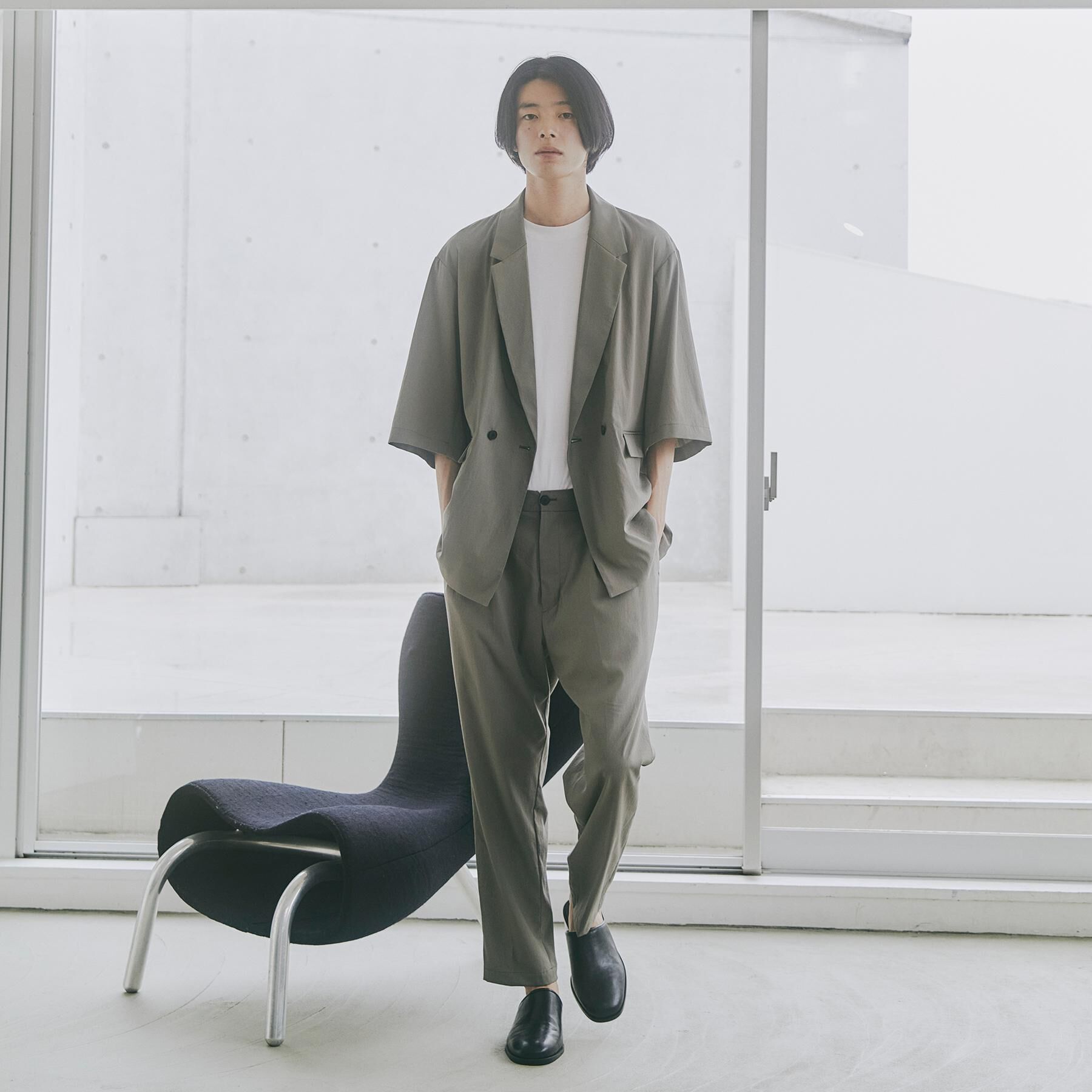 tk.TAKEO KIKUCHI「【接触冷感／UVCUT】COOL PLAYワイドテーパードスラックス」|その他|
