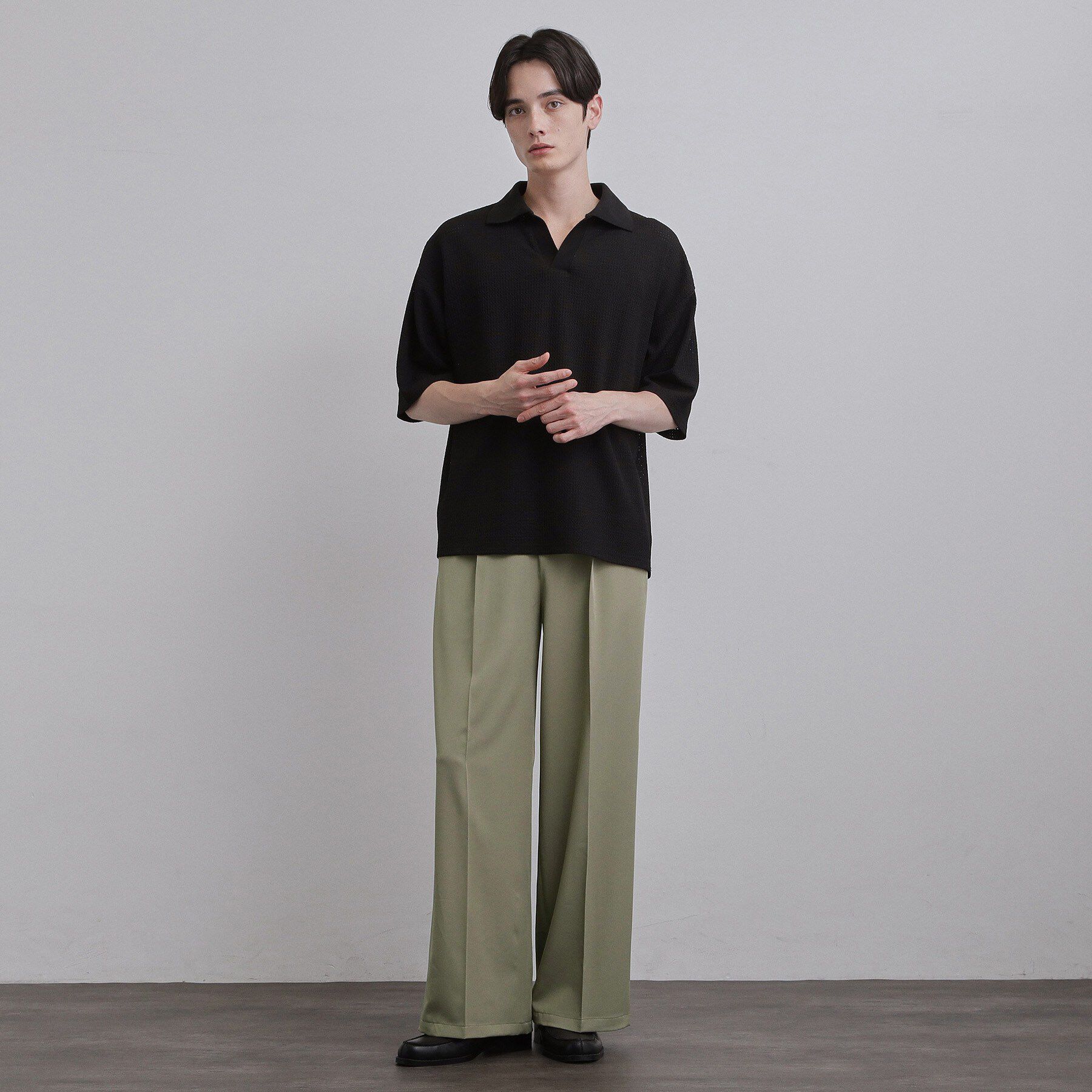 tk.TAKEO KIKUCHI「【接触冷感／ストレッチ】トロミワイドストレート」|その他|