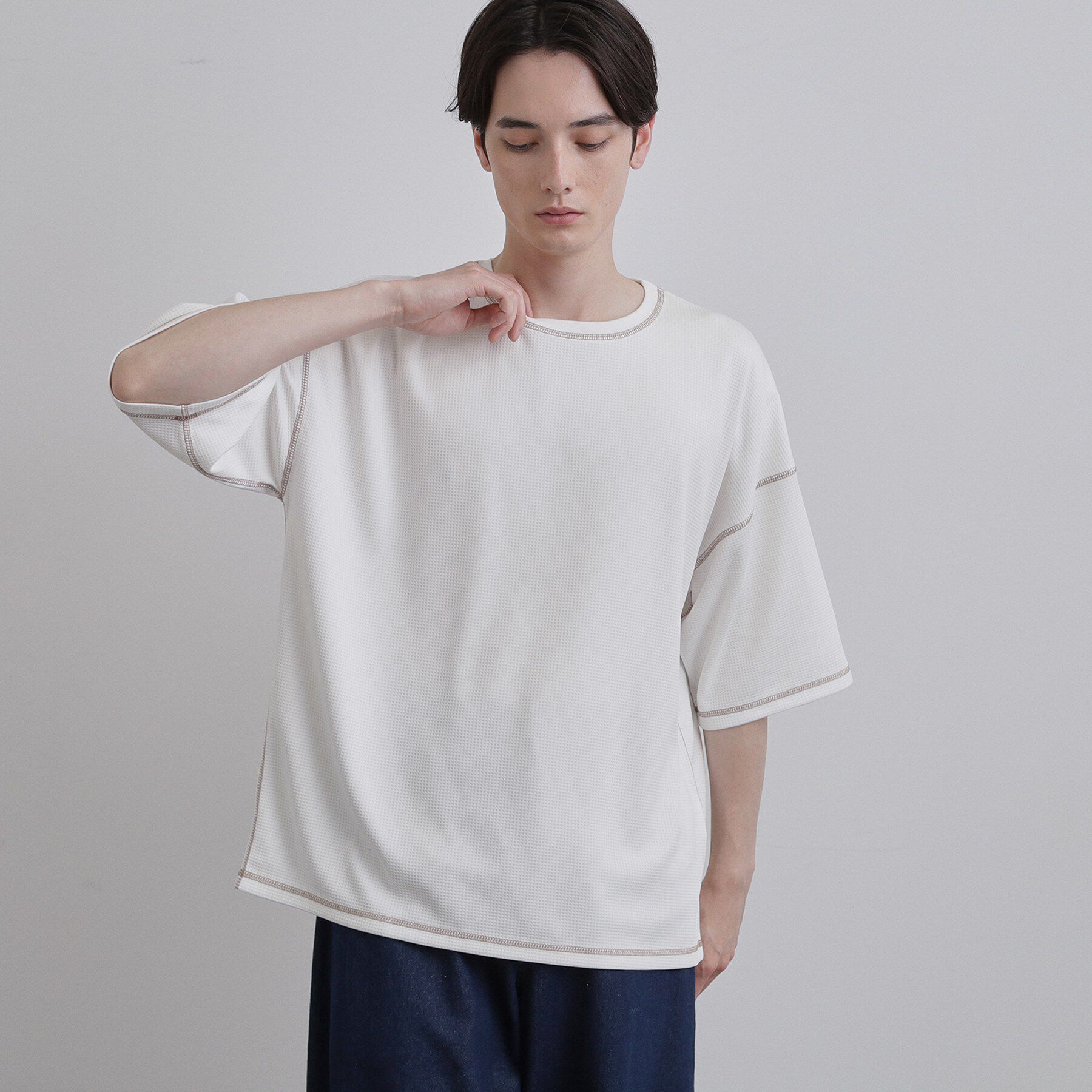 tk.TAKEO KIKUCHI「【気化熱冷却／涼しい】ワッフルカットソー」|Tシャツ・カットソー|
