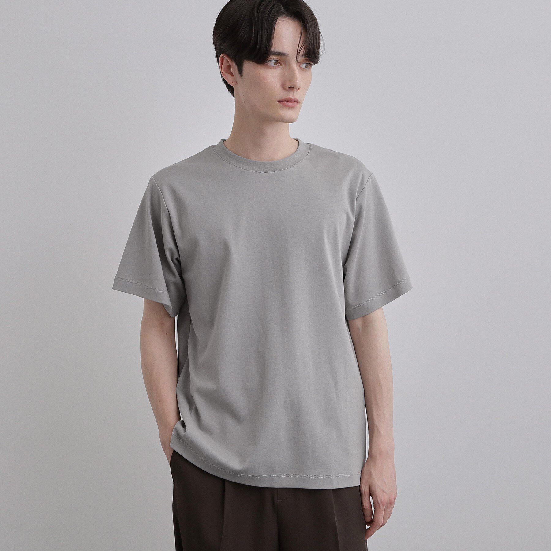 tk.TAKEO KIKUCHI「【汗シミ防止／UVカット】sweat stain proof series レギュラーTシャツ」|Tシャツ・カットソー|グレー(012)