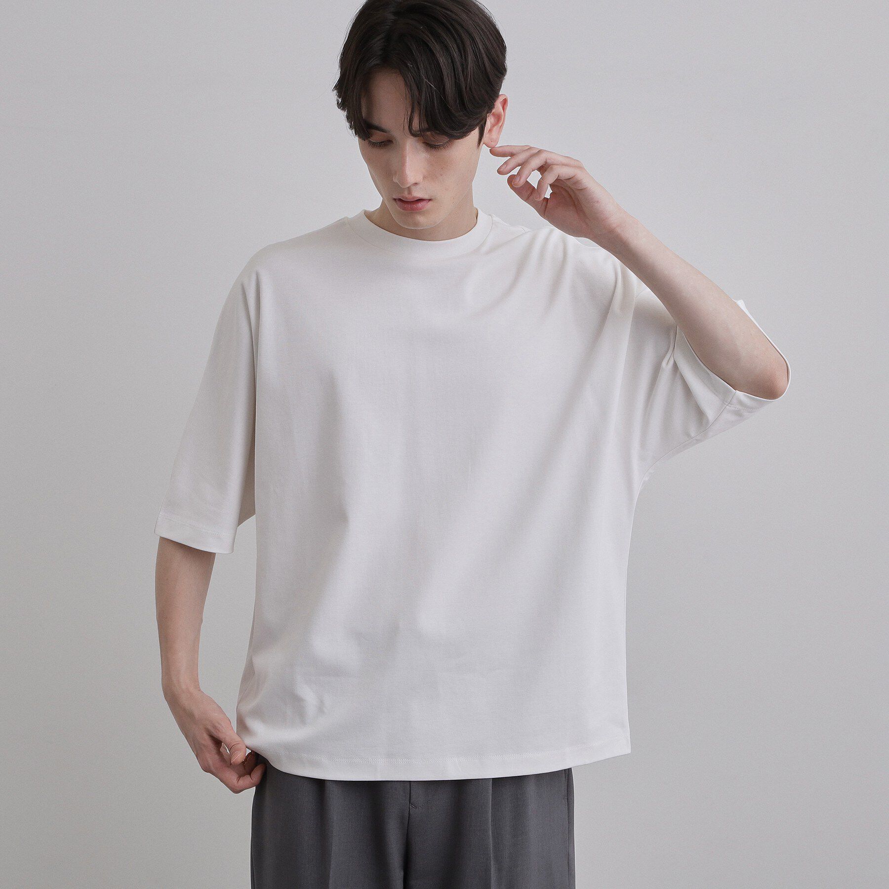 tk.TAKEO KIKUCHI「【汗シミ防止／UVカット】sweat stain proof series ドルマンTシャツ」|Tシャツ・カットソー|