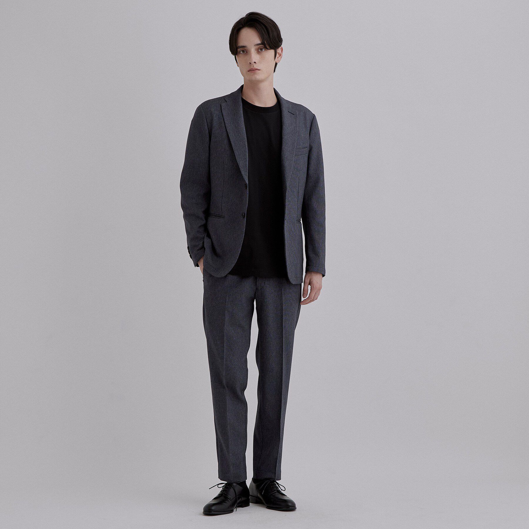 tk.TAKEO KIKUCHI「【365日対応】PINHEADシングルセットアップ/上下2点セット/ONOFF兼用/ストレッチ/洗え」|スーツ|ブルー(092)