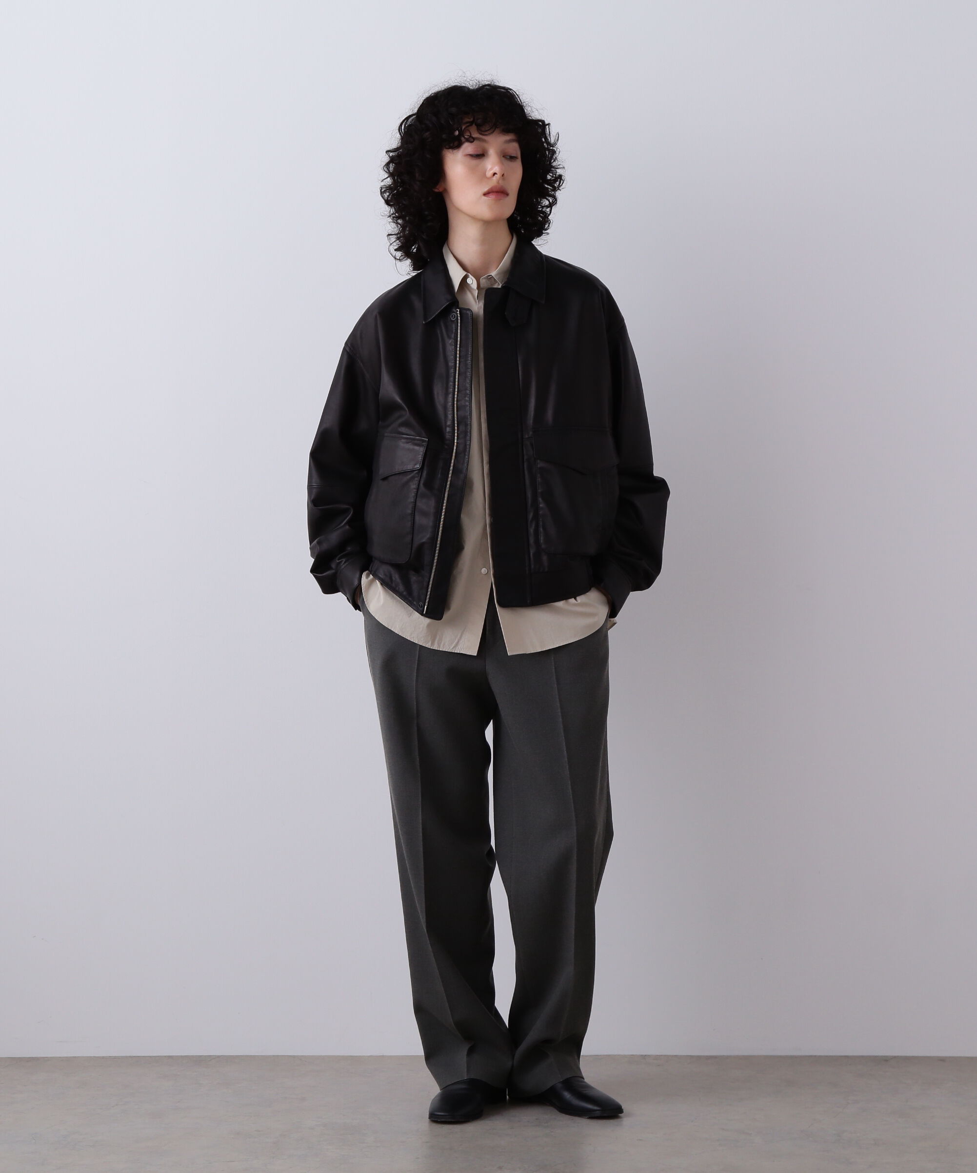 YLEVE 「YLEVE / SHEEP LEATHER ZIP BLOUSON」|ブルゾン・スタジャン|