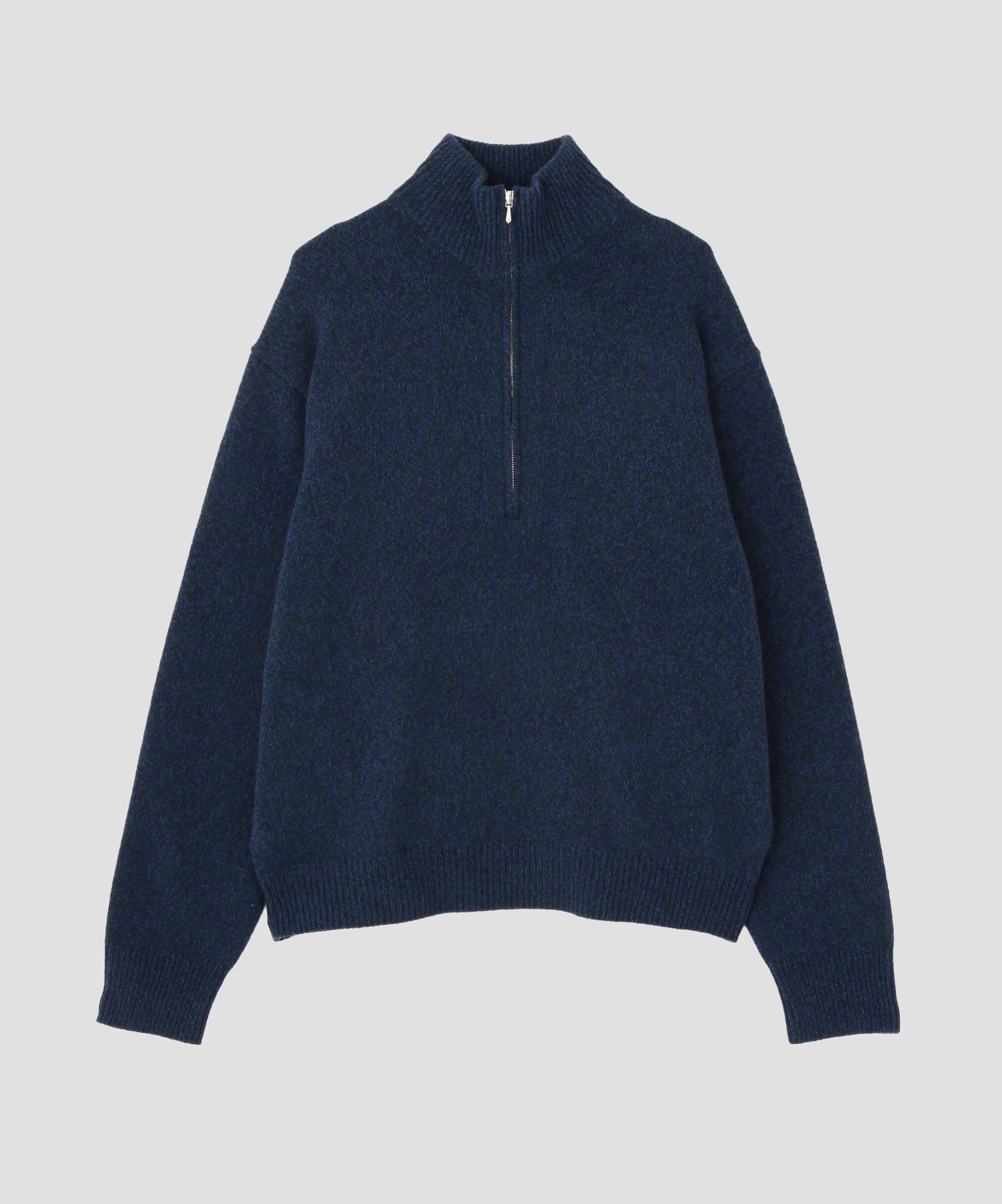 YLEVE 「YLEVE / WOOL CASHMERE MELANGE KNIT HALF ZIP PULL OVER」|ニット・セーター|