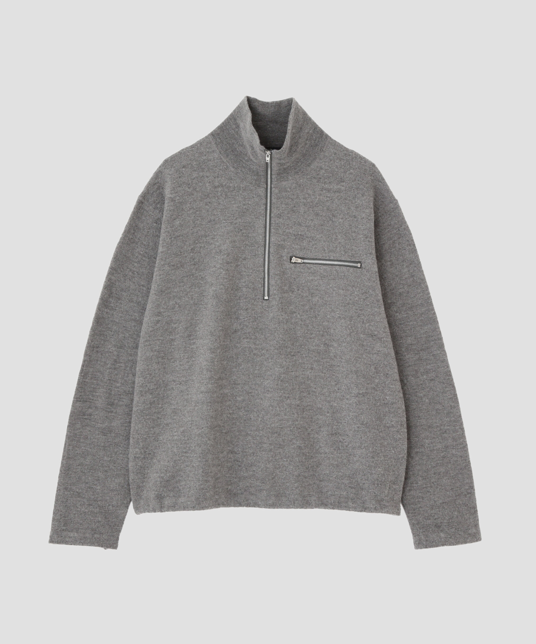 YLEVE 「YLEVE / ULTRAFINE MERINO MILLED WOOL KNIT HALF ZIP PULL OVER」|ニット・セーター|