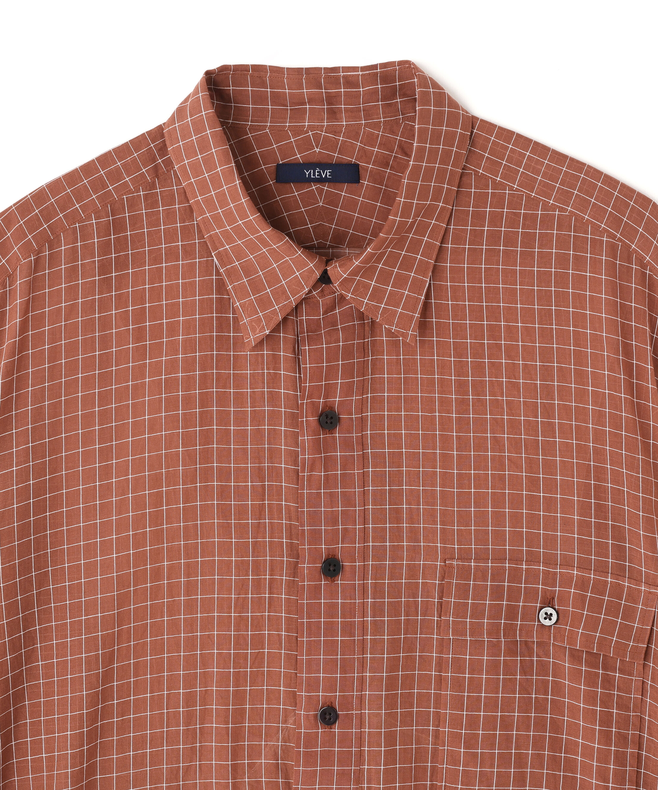 YLEVE 「YLEVE / COTTON SILK CHECK PULLOVER SHIRT」|シャツ・ブラウス|