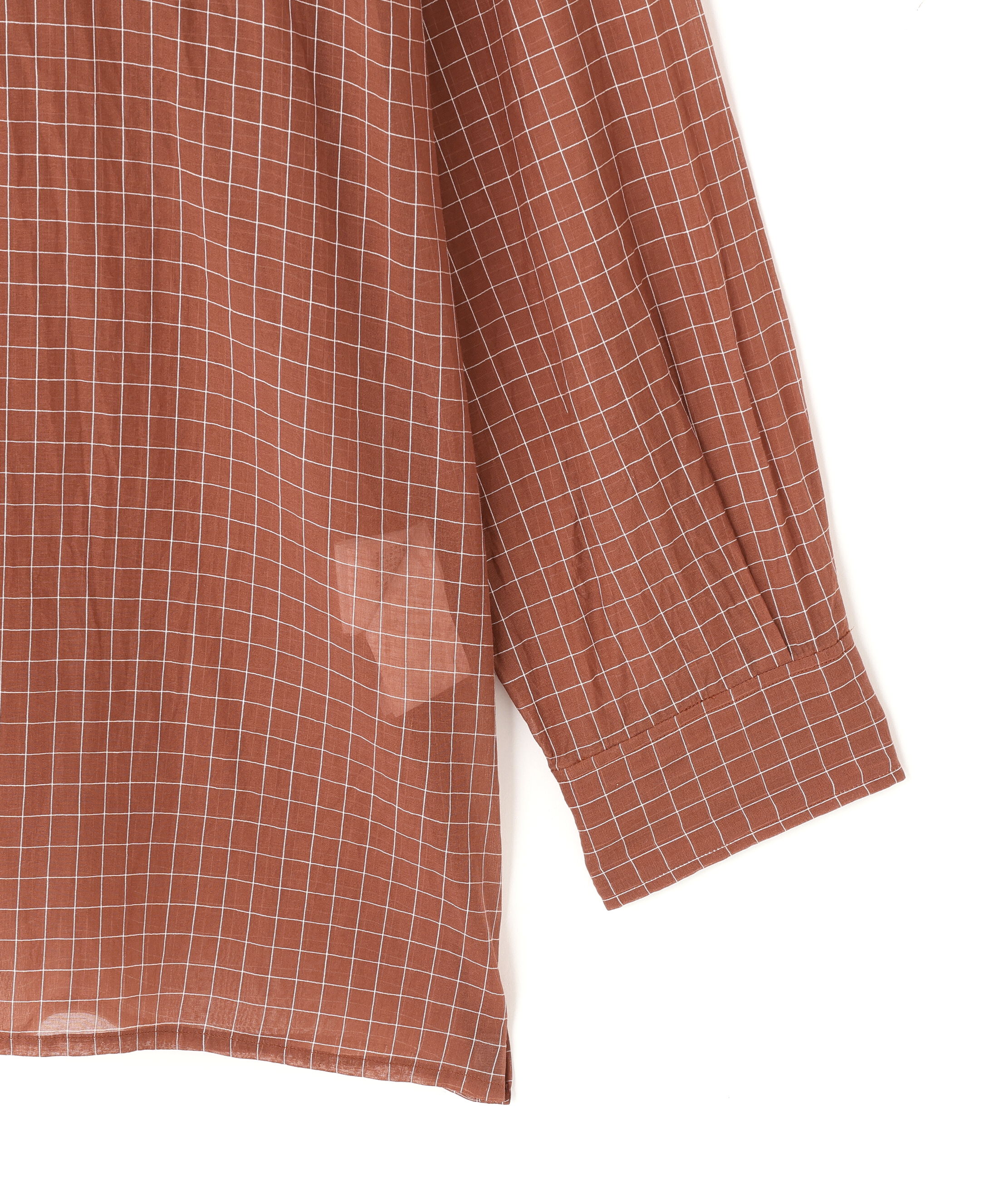 YLEVE 「YLEVE / COTTON SILK CHECK PULLOVER SHIRT」|シャツ・ブラウス|