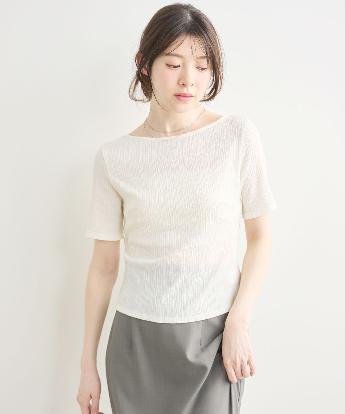 COCO DEAL「バックシャンリボンカットソートップス」|Tシャツ・カットソー|