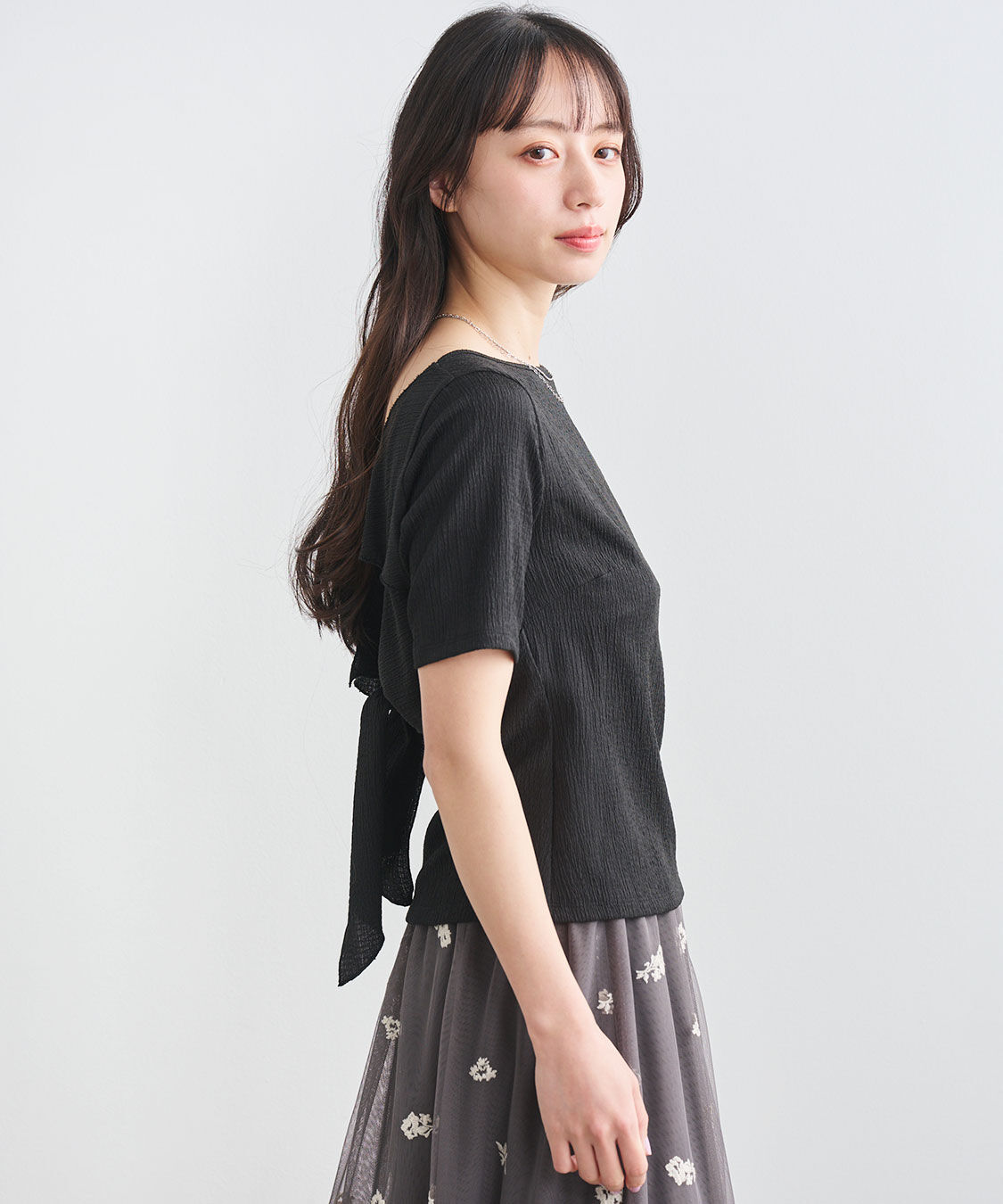 COCO DEAL「バックシャンリボンカットソートップス」|Tシャツ・カットソー|