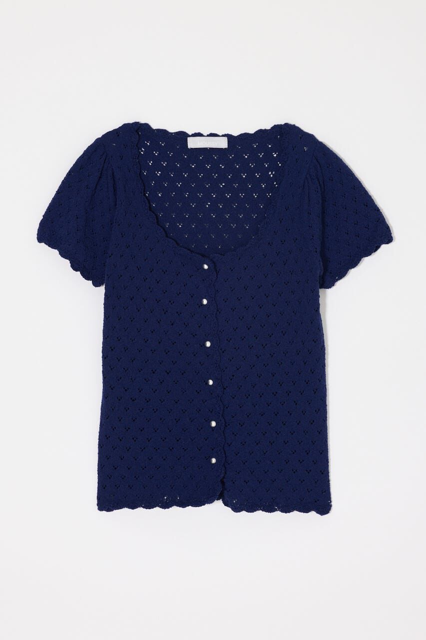 MOUSSY「EYELET BUTTON UP トップス」|ニット・セーター|