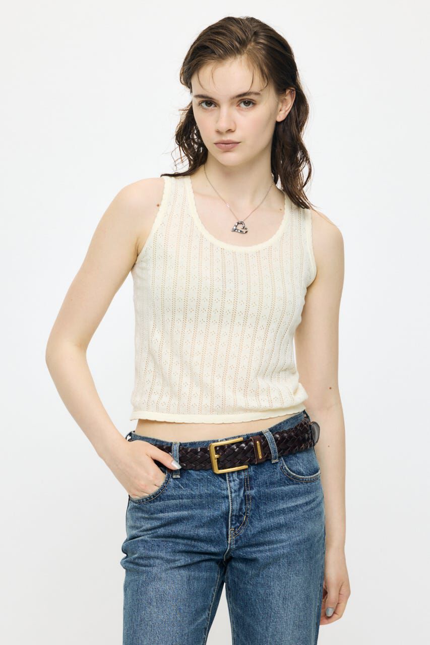 MOUSSY「EYELET KNIT タンク」|タンクトップ|IVOY3