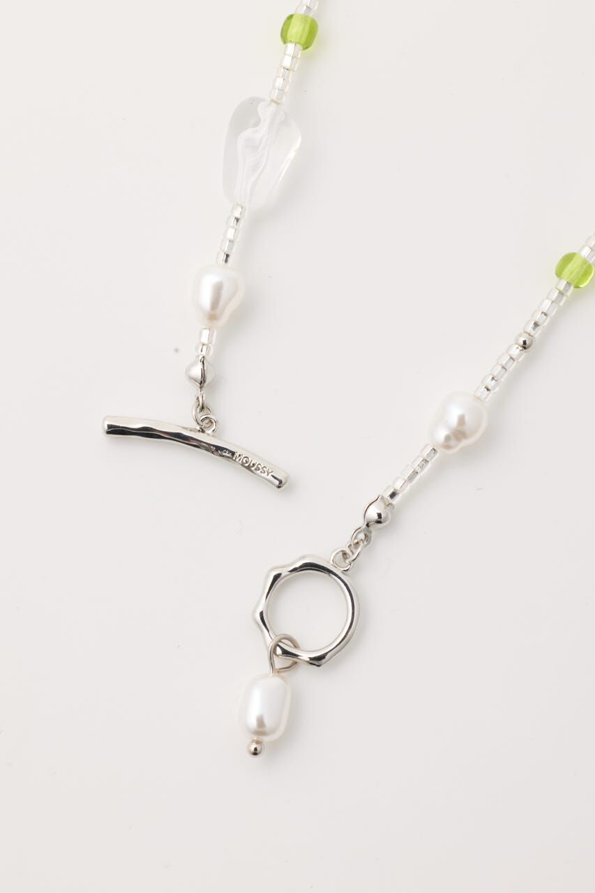 MOUSSY「F/PEARL MIX BEADED ネックレス」|ネックレス|