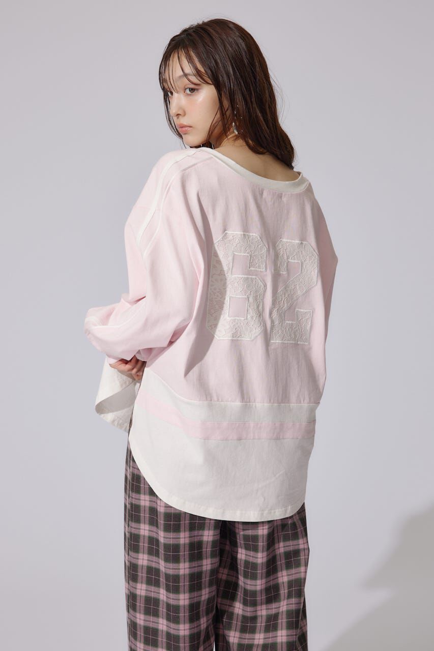rienda「ユニフォームレディーロンT」|Tシャツ・カットソー|