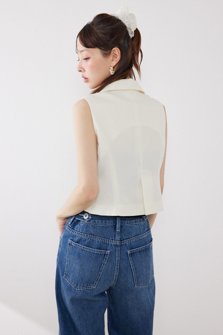 rienda「シングルテーラードベスト」|ダウンベスト・ベスト|