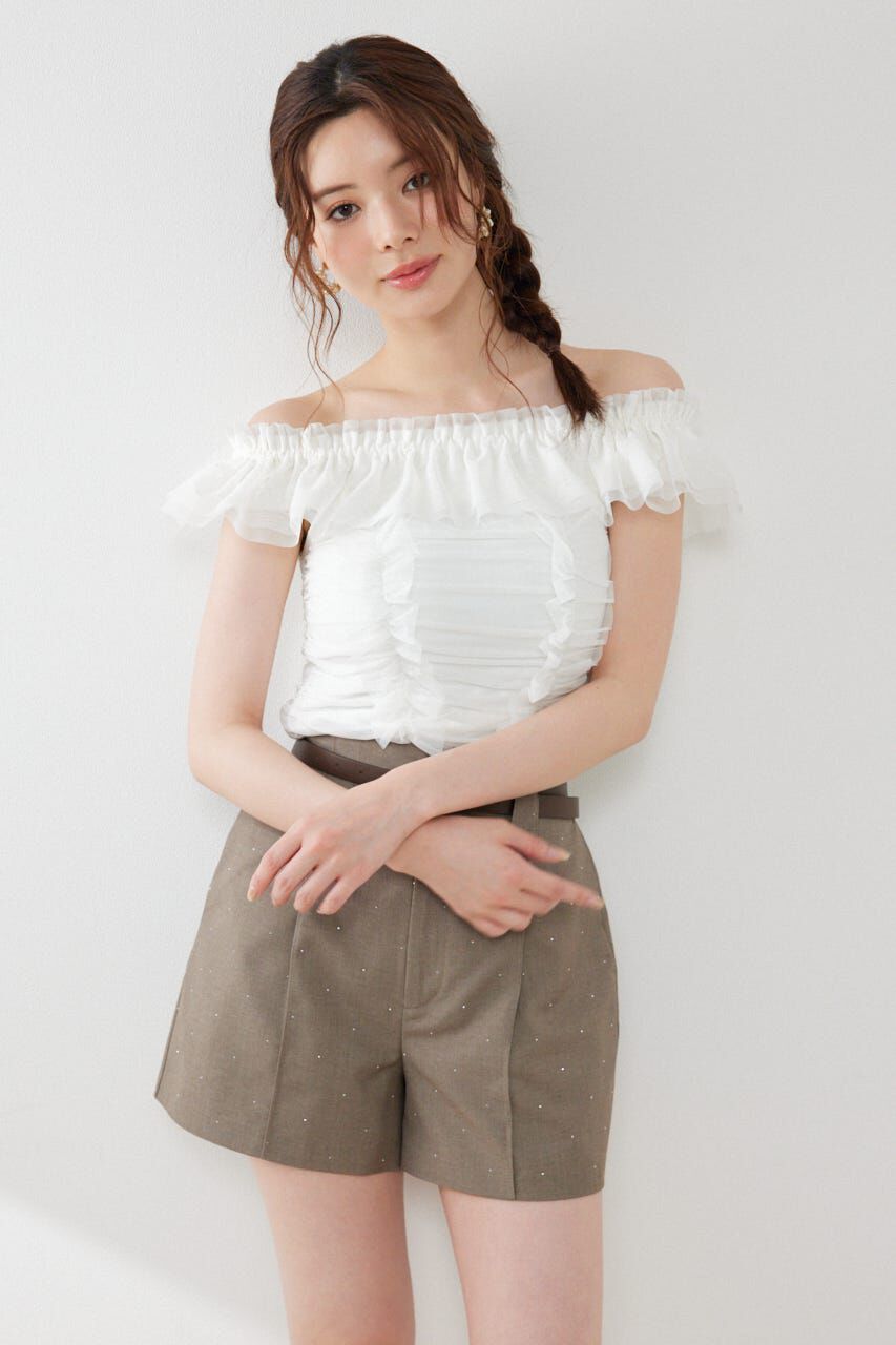rienda「フリルオフショルカットトップス」|Tシャツ・カットソー|