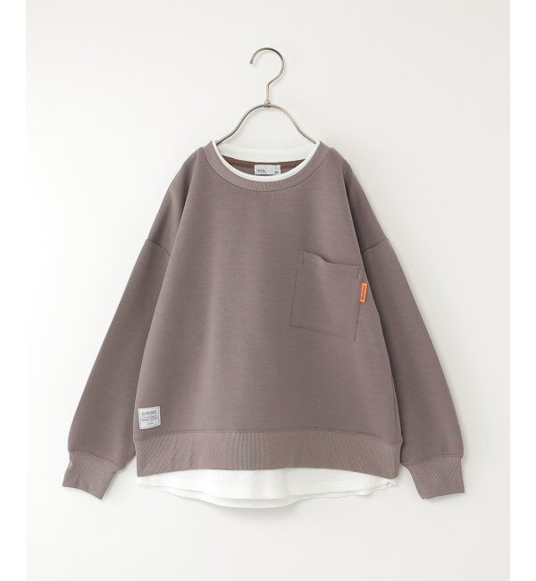 ikka kids「ダンボールポケット付レイヤープルオーバー（120~160cm）」|Tシャツ・カットソー|コーヒー