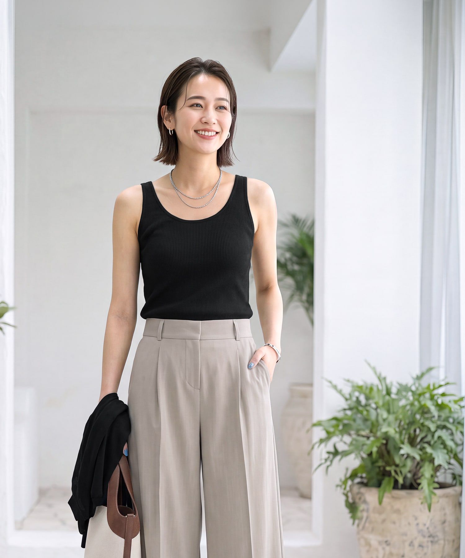 STYLE DELI「薄手なヌケ感とろみニットカーデセット」|Tシャツ・カットソー|