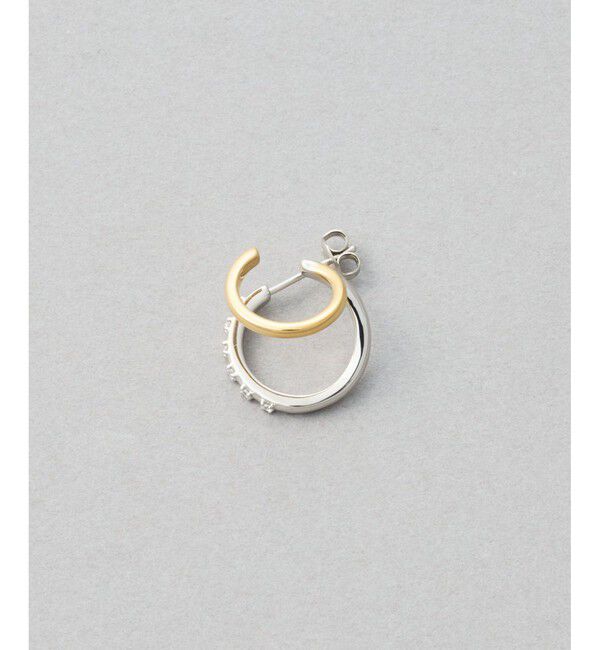 Jouete「[ダブルピアス] ジルコニア コンビカラー」|ピアス|