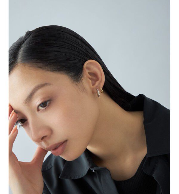 Jouete「[ダブルピアス] ジルコニア コンビカラー」|ピアス|